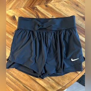 Nike Black Athletic Skort with White Swoosh